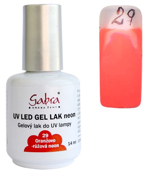 CEDRO  sole GABRA UV gel lak - Oranžovo-růžová neon