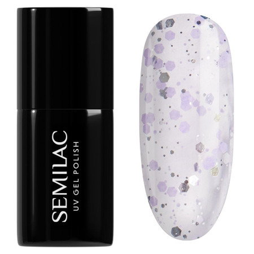 Semilac gelový lak 925 Silver & Violet Drops 7ml