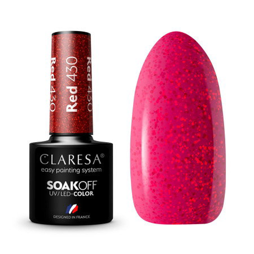 Gel lak CLARESA® Red 430 5ml