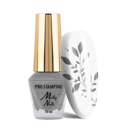 Molly razítkovací lak stříbrný 03 PRO 10ml
