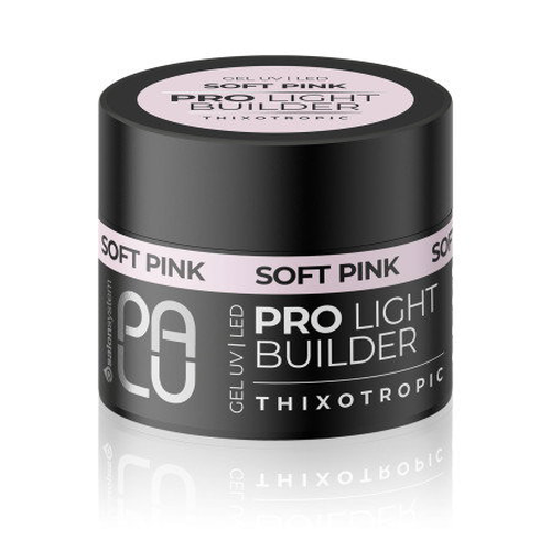 PALU Pro Light Builder Gel Soft Pink - UV/LED stavební gel, jemně růžový, 45 g