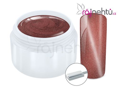 Ráj nehtů Fantasy line Ráj nehtů Barevný UV gel CAT EYE MAGNET - Red 5 ml