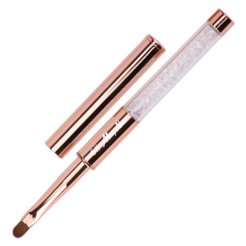 Molly Nails gelový štětec s kubickými zirkonovými kamínky ovál č. 6