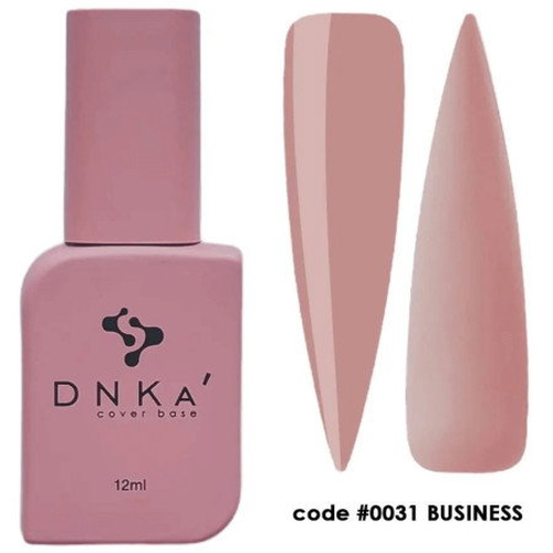 DNKa' Rubber Cover Base 0031 Business 12ml - zpevňující báze na tělo broskev