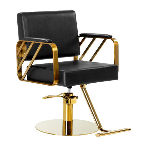 Kadeřnické křeslo Gabbiano Genua gold black