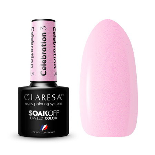 Gel lak CLARESA® Celebration 3 5ml - poloprůhledný