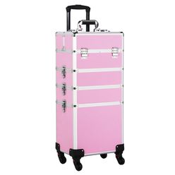 Ráj nehtů Kosmetický kufr LUXURY 4v1 - růžový
