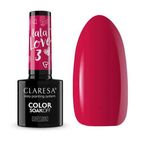 Claresa gel lak LA LA LOVE 3 5 ml - malinově vínový odstín