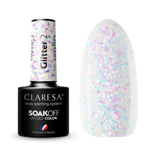 Gel lak CLARESA Glitter 2 5ml