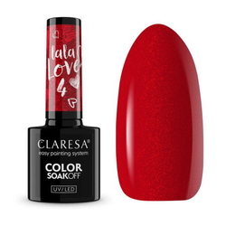 Claresa gel lak LA LA LOVE 4 5 ml - tmavě červený s vínovým odstínem