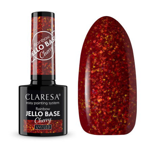 Gel lak CLARESA Rainbow JELLO base cherry 5ml