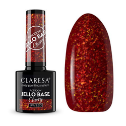 Gel lak CLARESA Rainbow JELLO base cherry 5ml
