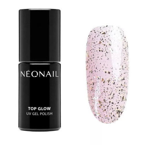 Gel lak Neonail® Top Glow Gold Flakes 7,2 ml