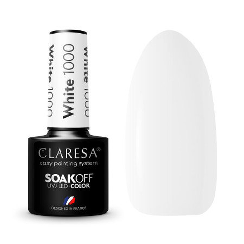 Gel lak CLARESA® White 1000 5ml