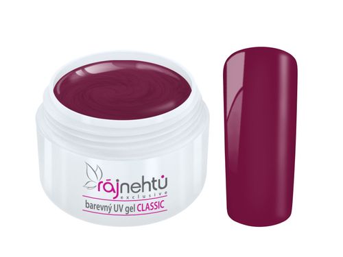 Ráj nehtů Barevný UV gel CLASSIC - Bordeaux Violet 5ml