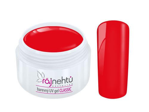 Ráj nehtů Barevný UV gel CLASSIC - Light Red 5ml