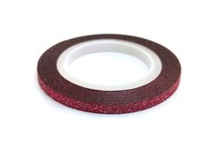 Zdobící páska 3mm - glitter červená