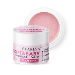 CLARESA STAVEBNÍ GEL NA NEHTY SOFTEASY GLAM PINK 12G