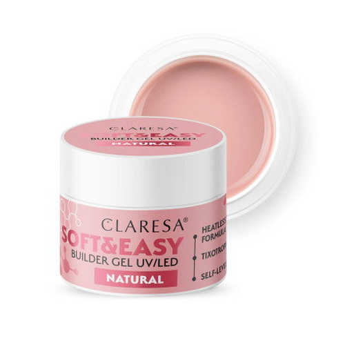 CLARESA STAVEBNÍ GEL NA NEHTY SOFTEASY NATURAL 90G