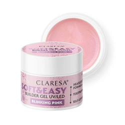 CLARESA STAVEBNÍ GEL NA NEHTY SOFT&EASY BLINKING PINK 12G