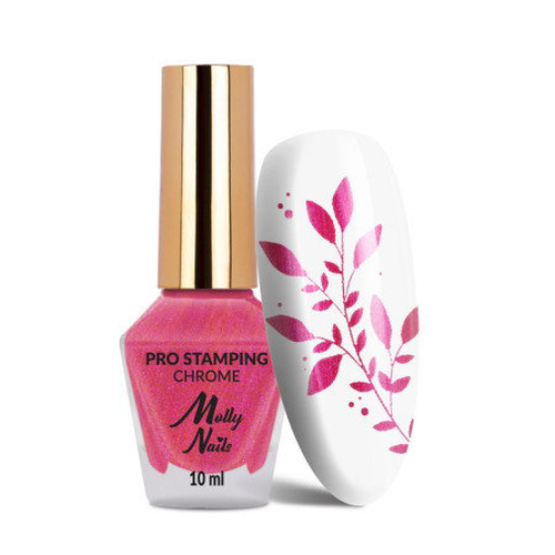 Molly lak na razítkování Rose pink metalic 10ml