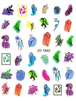 Samolepky na nehty - Colorful JO-1842