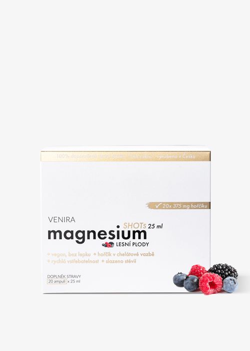VENIRA magnesium shots, balení 20 ampulí, lesní plody