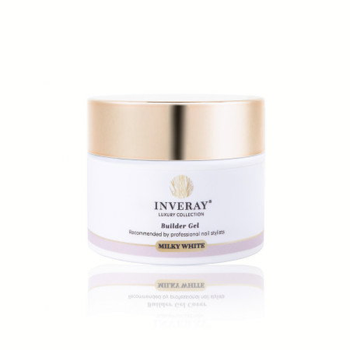 Inveray stavební UV/LED Gel na nehty milky white 50ml