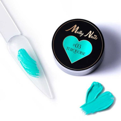 Pasta na nehty ProArt Paste Molly Lac 5g No.03 tyrkysový gel