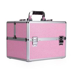Ráj nehtů Kosmetický kufřík SENSE - glitter, růžový