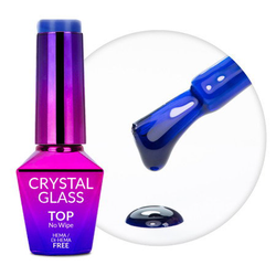 Molly Nails barevný top coat Crystal Blue