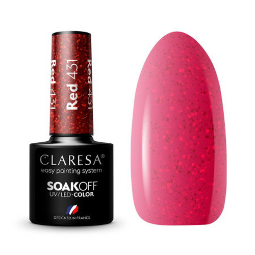 Gel lak CLARESA® Red 431 5ml