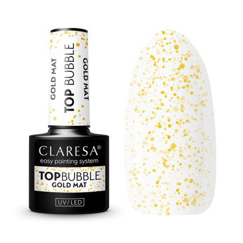 Gel lak CLARESA® Top bubblegold mat no wipe 5g