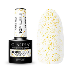 Gel lak CLARESA® Top bubblegold mat no wipe 5g