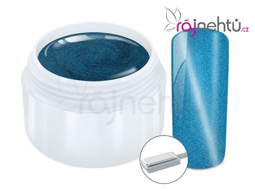 Ráj nehtů Fantasy line Ráj nehtů Barevný UV gel CAT EYE MAGNET - Blue 5 ml