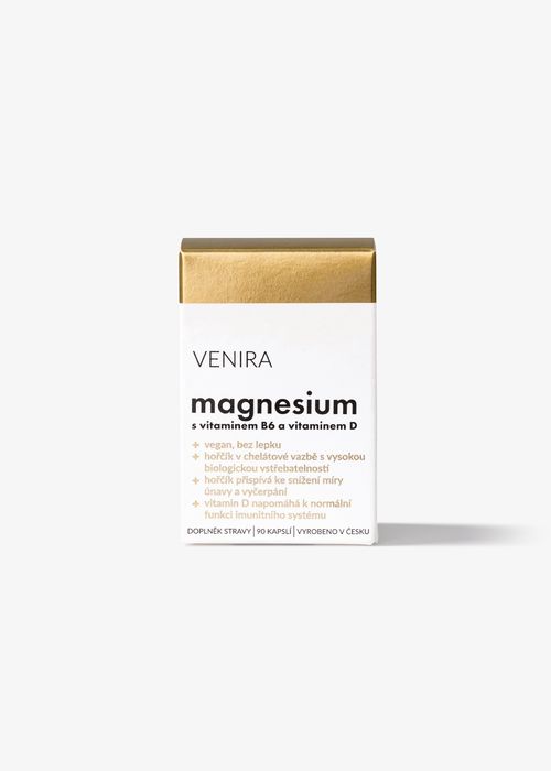 VENIRA magnesium s vitaminem B6 a vitaminem D