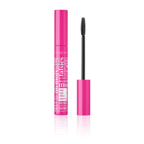 CLARESA No More Falsies Mascara – maskara pre efekt umelých rias, čierna 10 g