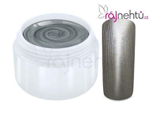 Ráj nehtů Barevný UV gel METALLIC - Grey 5ml