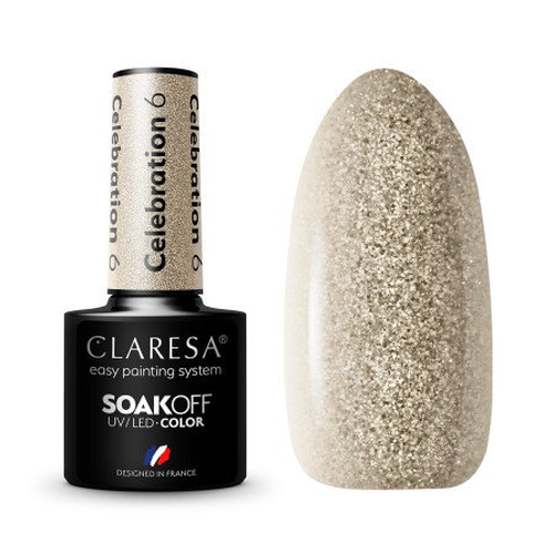 Gel lak CLARESA® Celebration 6 5ml - poloprůhledný