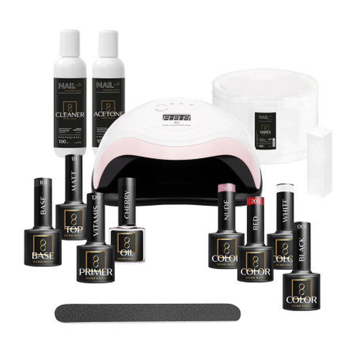 Hybridní startovací sada OCHO NAILS 7 s lampou