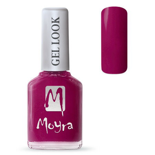 Moyra Gel Look 909 Angeline 12ml - malinově růžový lak na nehty s gelovým efektem