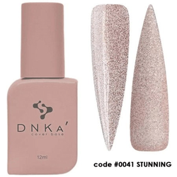 DNKa' Rubber Cover Base 0041 Stunning 12ml - gumová báze s nude třpytkami