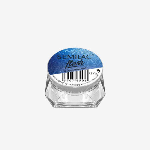 SemiFlash prášok na nechty Holo blue  691