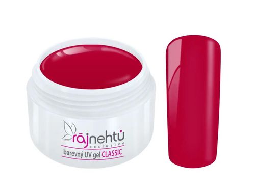 Ráj nehtů Barevný UV gel CLASSIC - Rose Red 5ml