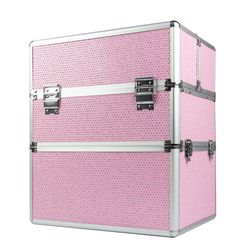 Kosmetický kufřík SENSE 2v1 - glitter, růžový