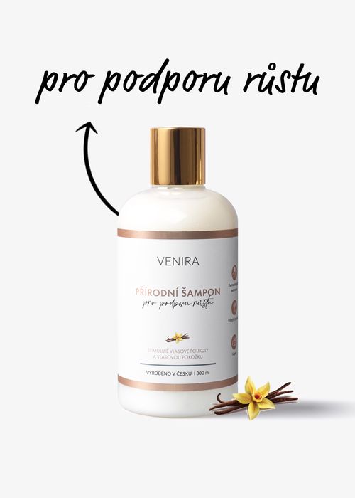 Venira přírodní šampon pro podporu růstu vlasů, vanilka, 300 ml