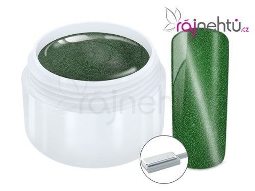 Ráj nehtů Fantasy line Ráj nehtů Barevný UV gel CAT EYE MAGNET - Green 5 ml