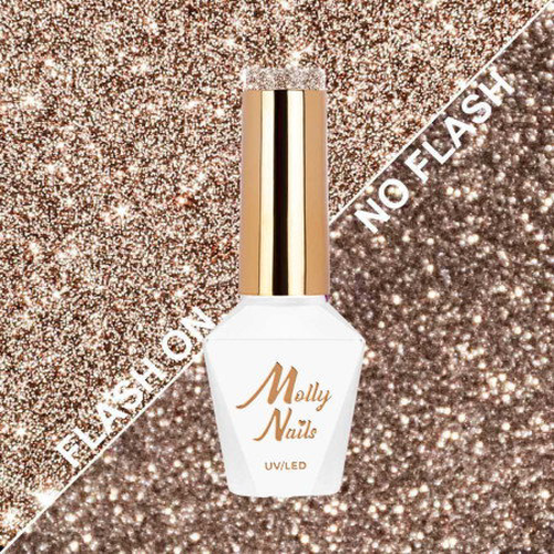 Molly Nails gel lak Flashing Lights Bitter Brown HEMA/Di-HEMA Free 8g Nr 564