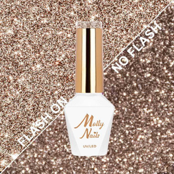 Molly Nails gel lak Flashing Lights Bitter Brown HEMA/Di-HEMA Free 8g Nr 564