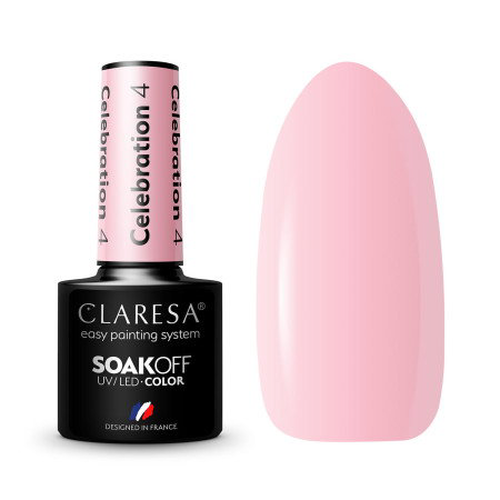 Gel lak CLARESA® Celebration 4 5ml - poloprůhledný